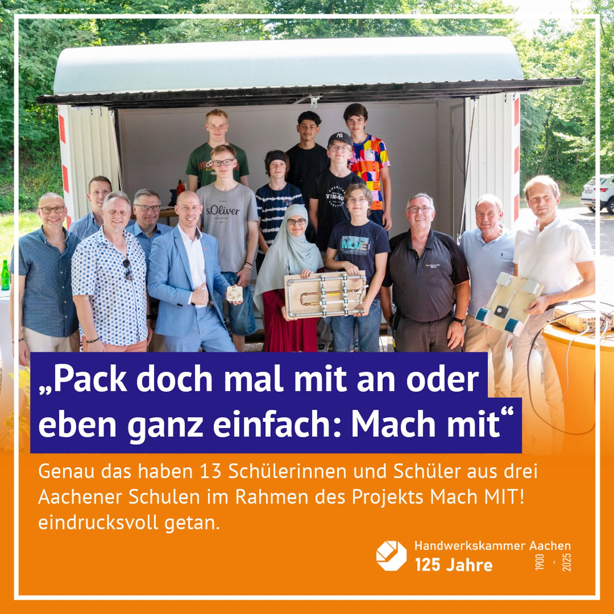 Mach MIT! – Couven-Schüler gestalten Handwerksmobil mit