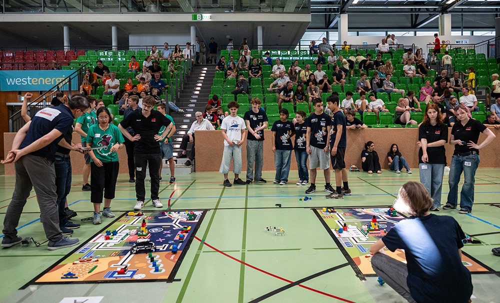 Finale des zdi Roboterwetbewerbes am 11..07.2026 in Mülheim. Foto: zdi/Seidel