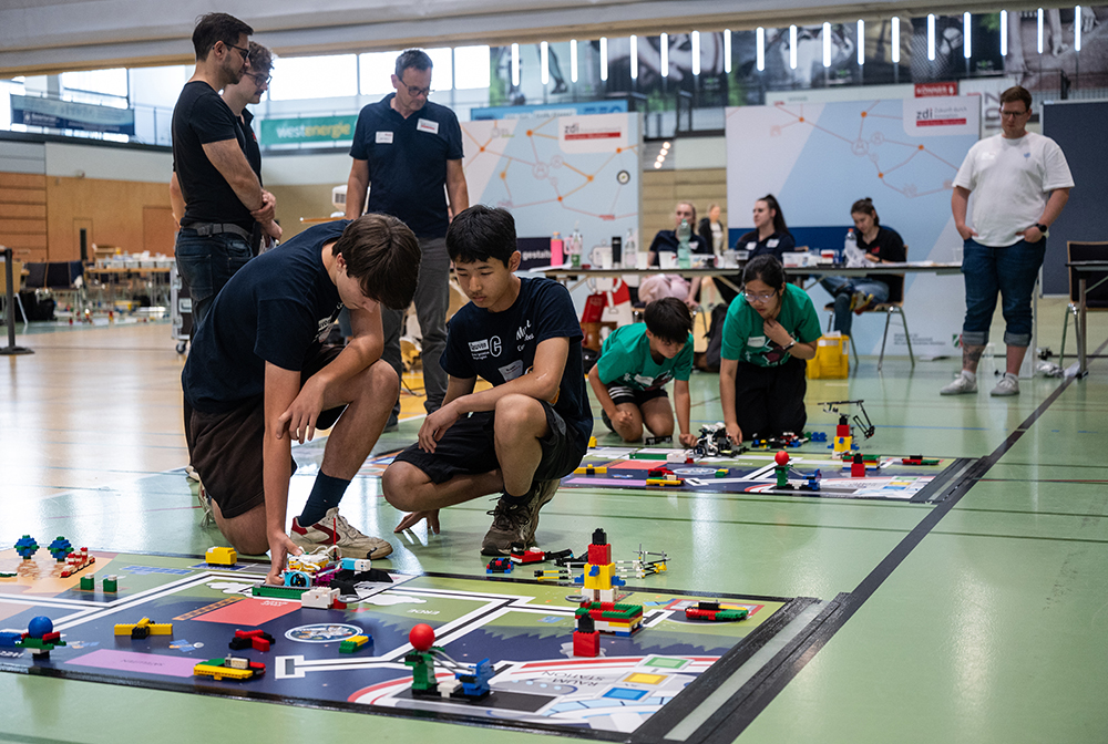 Finale des zdi Roboterwetbewerbes am 11..07.2026 in Mülheim. Foto: zdi/Seidel